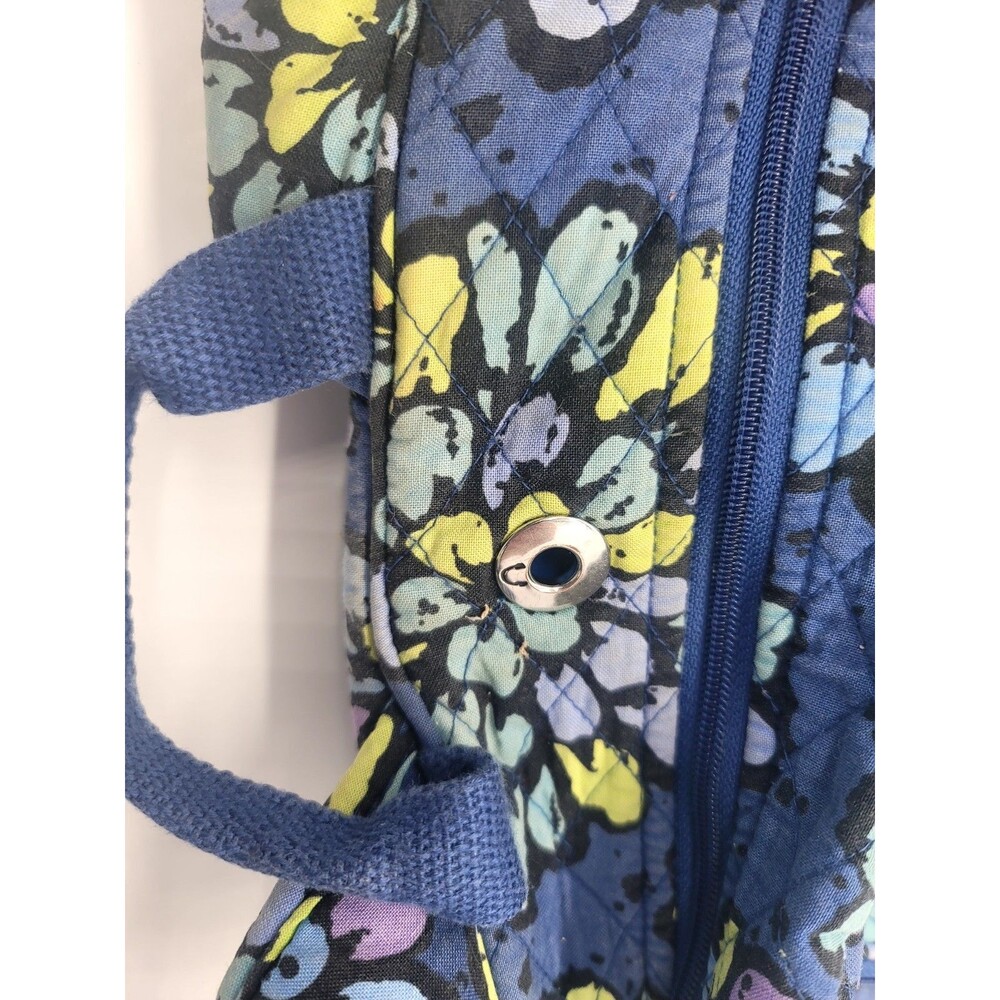 Vera Bradley Blue Floral Backpack Indigo Pop Medium Quilted School Cottagecore - Picture 5 of 7
